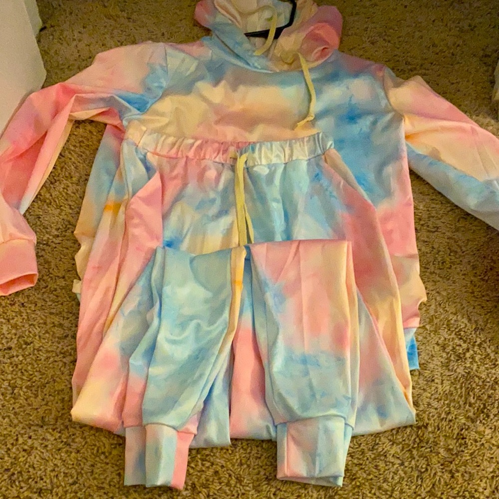 Tye dye jump suit